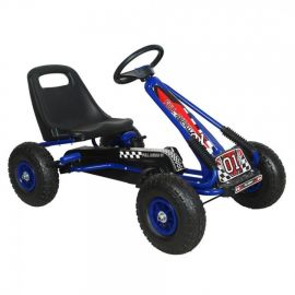 Kart cu pedale, volan si roti gonflabile Racer Air Kidscare, Albastru SUPKC_A15B