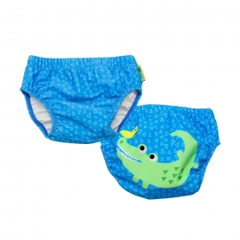 Set 2 chilotei de baie impermeabili, Zoocchini, protectie UPF50+, marime L, 24-36 Luni – Alligator KRTZOO2798