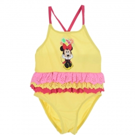 Costum baie cu volanase Minnie Mouse SunCity UE0019 BBJUE0019_Galben_3 ani (96 cm)