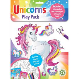 Set 2 carti de colorat cu 4 creioane Unicorns Play Pack Alligator AB3050UNPP2 BBJAB3050UNPP2_Initiala