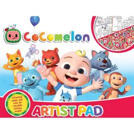 Bloc de colorat Cocomelon Artist Pad cu stickere Alligator AB3305CMAR BBJAB3305CMAR_Initiala