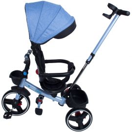 Tricicleta pliabila pentru copii Impera albastru, scaun rotativ, copertina de soare, maner pentru parinti Kidscare SUPKCT_IMPERA_albastru
