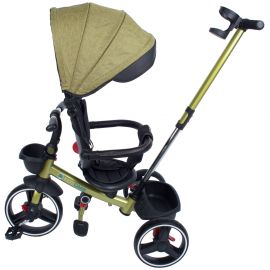 Tricicleta pliabila pentru copii Impera kaki, scaun rotativ, copertina de soare, maner pentru parinti Kidscare SUPKCT_IMPERA_kaki