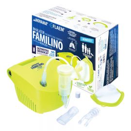Aparat aerosoli Novama Familino by Flaem, nebulizator cu compresor, 2 moduri de nebulizare,... BITnovamafamilino