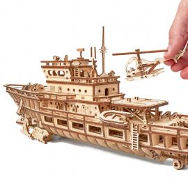 Puzzle 3D mecanic din lemn yacht JUBUD-00087
