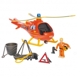 Elicopter electric Simba Fireman Sam Wallaby cu figurina Tom HUBS109252510038