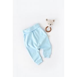 Pantaloni Bebe Unisex din bumbac organic Bleu (Marime: 6-9 luni) JEMBC-CSY5626-12