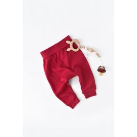 Pantaloni Bebe Unisex din bumbac organic Rosu (Marime: 12-18 Luni) JEMBC-CSY5616-6
