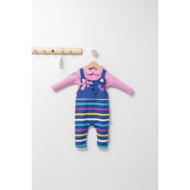 Set salopeta cu bluzita pentru bebelusi Colorful autum, Tongs baby (Culoare: Albastru, Marime: 9-12 luni) JEMtgs_4437_3