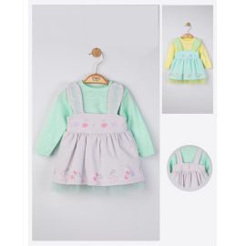 Set rochita cu bluzita pentru fetite Cirese, Tongs baby (Culoare: Verde, Marime: 18-24 Luni) JEMtgs_4212_2
