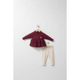 Set cu pantalonasi si camasuta in carouri pentru bebelusi Ballon, Tongs baby (Culoare: Mov, Marime: 24-36 luni) JEMtgs_4486-9