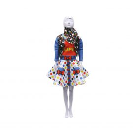 Set de croitorie hainute pentru papusi Couture Hello Kitty Lucydots&bow, Dress Your Doll KDGPN-0179834