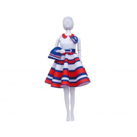 Set de croitorie hainute pentru papusi Couture Peggy Stripes, Dress Your Doll KDGPN-0183233