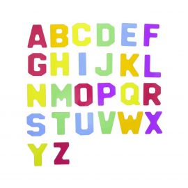 Set litere si cifre acrilic colorat transparent, +3 ani, Masterkidz KDGME07308