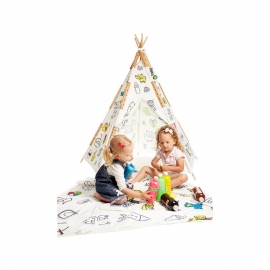 Cort pentagonal Tee-Pee, de colorat, Pony KDGPNYTPO