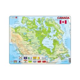 Puzzle maxi Canada, orientare tip vedere, 100 de piese, Larsen KDGLS-K19