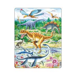 Puzzle maxi Dinozauri, orientare tip portret,  35 de piese, Larsen KDGLS-FH16