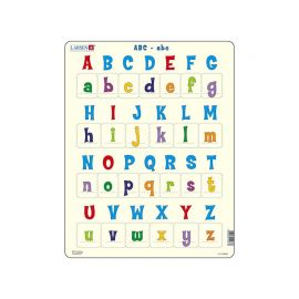 Puzzle maxi Literele mari si mici ale alfabetului, orientare tip portret, 26 de piese, Larsen KDGLS-LS1426