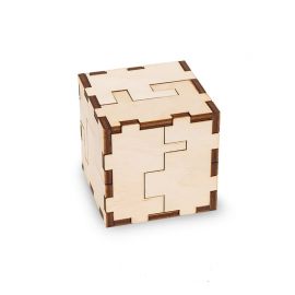Set constructie mini cu mecanism Puzzle 3D JIGSAW CUBE-3D din lemn 24 piese @ EWA KDGEWA00035