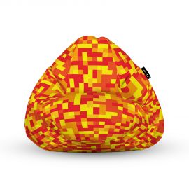Fotoliu Units Puf Bean Bag tip para XL, impermeabil, indoor/outdoor, sac interior, cu maner, 90 x 85 x 65 cm, Minecraft Foc BEANUNB-PR-XL-EXT-200
