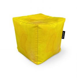 Fotoliu Units Puf Bean Bag tip cub, impermeabil, abstract galben BEANUNB-CU-045-021