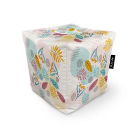 Fotoliu Units Puf Bean Bag tip cub, impermeabil, multicolor cu frunze BEANUNB-CU-045-007
