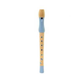 Flaut jucarie muzicala din lemn, albastru, MAMAMEMO KDGAS83534