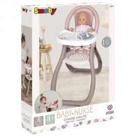 Scaun de masa pentru papusi Smoby Baby Nurse maro HUBS7600220370