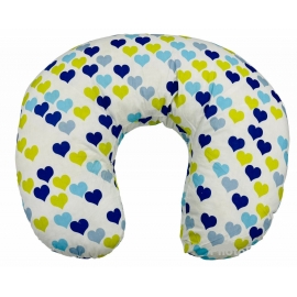 Perna pentru alaptat 2 in 1 Nursing Pillow Hearts, BabyJem (Culoare: Alb) JEMbj_082-17