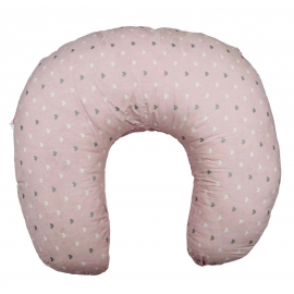 Perna pentru alaptat 2 in 1 Nursing Pillow Hearts, BabyJem (Culoare: Alb) JEMbj_082-17