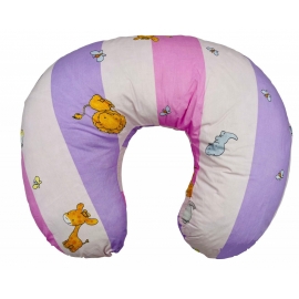 Perna pentru alaptat 2 in 1 Nursing Pillow Zoo, BabyJem (Culoare: Roz) JEMbj_082-18