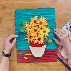 Set pictura 3D cu argila usoara, 30*40cm - Sunflowers KRTOK10008