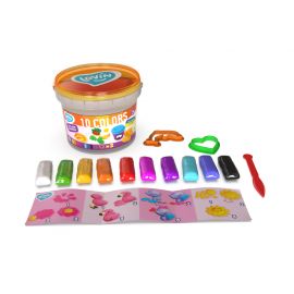 Set plastilina si accesorii pentru modelaj  Lovin - 10 culori pentru fetite KRTOK41153