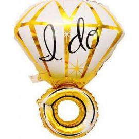 Balon din folie inel auriu cu diamant 70x50 cm JUBHB-jx-10102