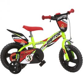 Bicicleta copii Dino Bikes 12' Raptor galben HUBDB-612L-03RP-YE