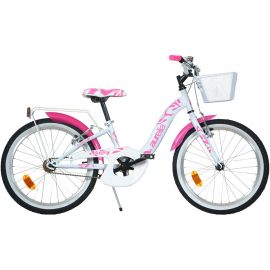 Bicicleta copii Dino Bikes 20' City Smarty alb HUBDB-204R-05S-WH