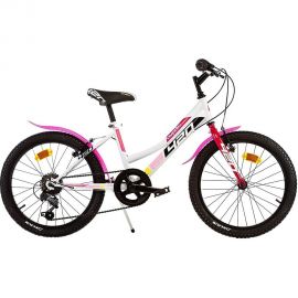 Bicicleta copii Dino Bikes 20' MTB fete Sport alb cu 6 viteze HUBDB-420D-0509-WP