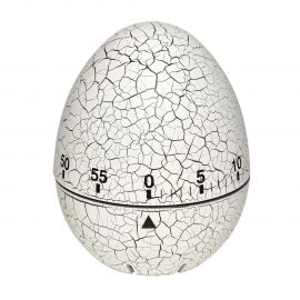 Timer analog pentru bucatarie EGG, forma ou, plastic, alb, TFA 38.1033.02