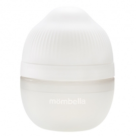 Biberon Anticolici Mombella Breast-Like, 120ml, Tetina S flux lent, 100% Silicon, Ivory KRT8136