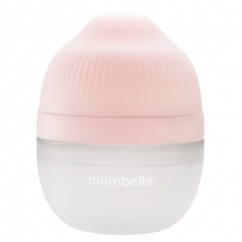 Biberon Anticolici Mombella Breast-Like, 120ml, Tetina S flux lent, 100% Silicon, Old Roze KRT8138