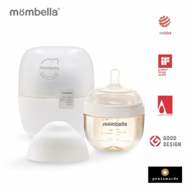 Biberon Anticolici Mombella Breast-Like, 120ml, Tetina S flux lent, PPSU, Ivory KRT8140
