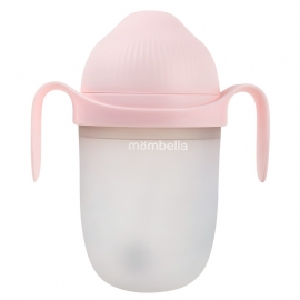 Biberon Anticolici Mombella Breast-Like, 300ml, Tetina 360° XL Flux Consistent, 100% Silicon, Old Roze KRT8163