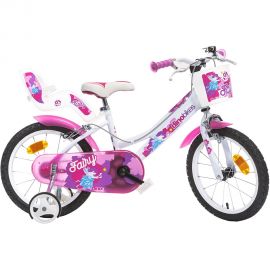 Bicicleta copii Dino Bikes 16' Fairy alb si roz HUBDB-166RSN-0502-WP