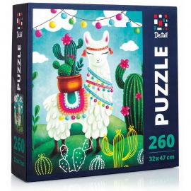Puzzle Llama cutie, 32x47 cm, 260 piese De.tail DT200-02 BBJDT200-02_Initiala