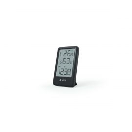 Termometru si higrometru digital de camera, ceas cu alarma, memorie, suport expandabil, negru, AirBi FRAME BI1050