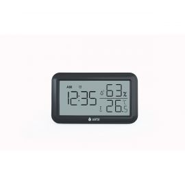 Termometru si higrometru digital de camera, ceas cu alarma, memorie, suport expandabil, negru, AirBi LINE BI1052