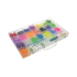 Set creativ elastice loom colorate cu organizator si accesorii, 4400 piese Kruzzel MY18062 BBJMY18062_Initiala