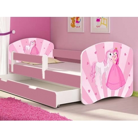 Patut Tineret MyKids Poney-Princess cu Sertar si Saltea 140x70 MYK00009293