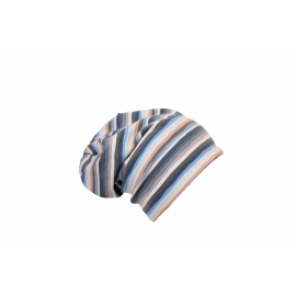Caciula Blue Stripes, in strat dublu, cu bordura, 46-48 cm KDECDB1836BLSTR