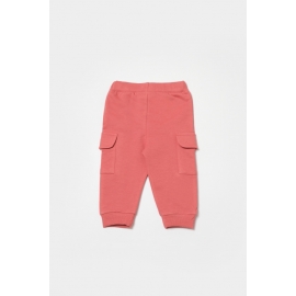 Pantaloni cu buzunare laterale, Two thread, 100%bumbac organic - Rose, BabyCosy (Marime: 3-6 Luni) JEMBC-CSY8018-3